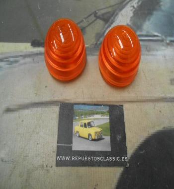 PI127 PI4 JUEGO TULIPAS PILOTO REDONDO INTERMITENTE AMBAR CAMION TRACTOR REMOLQUE CARAVANA MEDIDA 51x45mm ROSCA EXTERIOR GRUESA