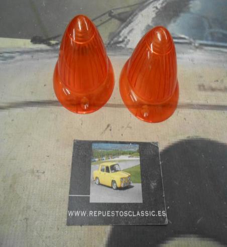 PI146* PI4 JUEGO TULIPAS AMBAR PILOTO REDONDO INTERMITENTE CAMION REMOLQUE TRACTOR CARAVANA AMBAR YORKA W5665 MEDIDA 72x55mm