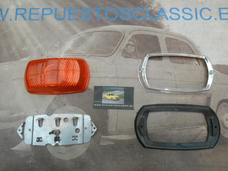 PI176 PI4 JUEGO PILOTOS DELANTEROS MERCEDES DKW F1000 COMPLETOS AMBAR MEDIDA 171x92mm CON PORTALAMPARAS Y GOMA