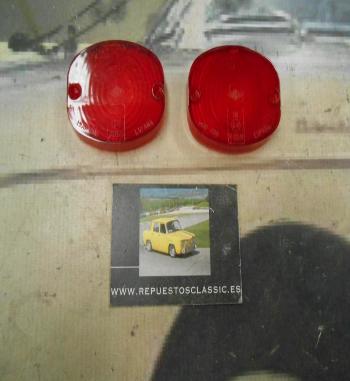 PI195 PI4 JUEGO TULIPAS OVALADAS PILOTO GALIBO CAMION AUTOBUS CLASICO MARCA RINDER 208 MEDIDA 65x50x12/14