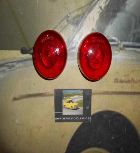 PI211 PI4 JUEGO TULIPAS PILOTO REDONDO COLOR ROJO CAMION REMOLQUE TRACTOR CARAVANA AUTOBUS MEDIDA 70x34mm