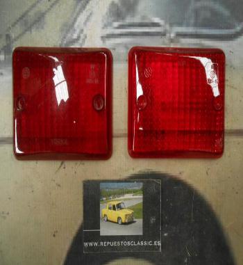 PI215 PI4 JUEGO TULIPAS PILOTO RECTANGULAR COLOR ROJO MEDIDA 115x82x17mm
