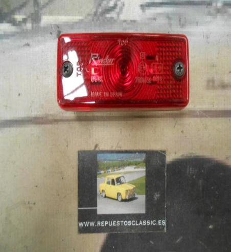 PI220 PI4 PILOTO RECTANGULAR CAMION AUTOBUS CARAVANA TRACTOR REMOLQUE MARCA RINDER 896.00 COLOR ROJO MEDIDA 102x41x13mm