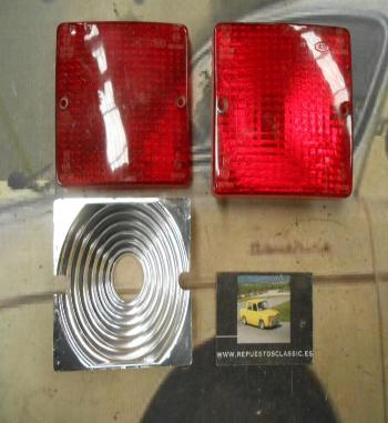 PI224 PI4 JUEGO TULIPA CON REFLECTANTE PILOTO UNIVERSAL CAMION AUTOBUS CARAVANA TRACTOR REMOLQUE MARCA IRZO COLOR ROJO MEDIDA 11