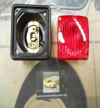 PI235 PI4 PILOTO TRASERO EMPOTRABLE CUADRADO COLOR ROJO CAMION AUTOBUS TRACTOR REMOLQUE CARAVANA MARCA RINDER 811.00 MEDIDA 93x9