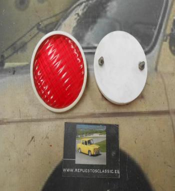 PI236 PI4 JUEGO 2 CATADIOPTRICOS REDONDOS CAMION AUTOBUS REMOLQUE TRACTOR CARAVANA MEDIDA 85mm