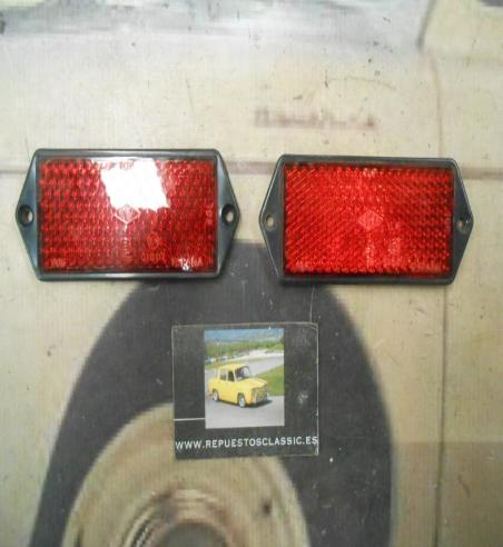 PI237 PI4 JUEGO 2 CATADIOPTRICOS RECTANGULAR CAMION AUTOBUS REMOLQUE TRACTOR CARAVANA MEDIDA 125x50mm DE TORNILLO A TORNILLO 113