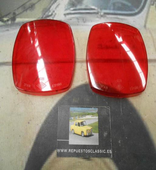 PI241 PI4 JUEGO 2 TULIPAS PILOTO CUADRADO CAMION AUTOBUS TRACTOR REMOLQUE MEDIDA 110x100x20mm RINDER 1228