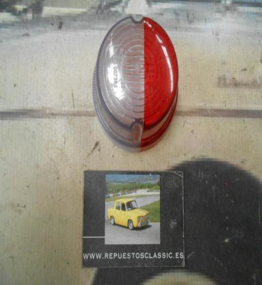 PI250* PI4 TULIPA PILOTO REDONDO LATERAL CAMION REMOLQUE CARAVANA LUZ POSICION BICOLOR ROJO/BLANCO MODELO IRZO 75x40mm DE TORNIL