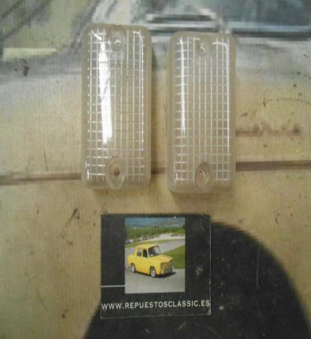 PI258 PI4 JUEGO TULIPAS PILOTO RECTANGULAR LUZ POSICION COLOR BLANCO CAMION AUTOBUS REMOLQUE CARAVANA TRACTOR MEDIDA 80x50x27mm 