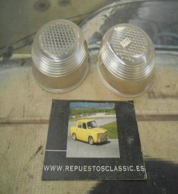 PI261 PI4 JUEGO TULIPAS PILOTO REDONDO LUZ POSICION CAMION AUTOBUS REMOLQUE TRACTOR CARAVANA COLOR BLANCO MEDIDA 70x25mm