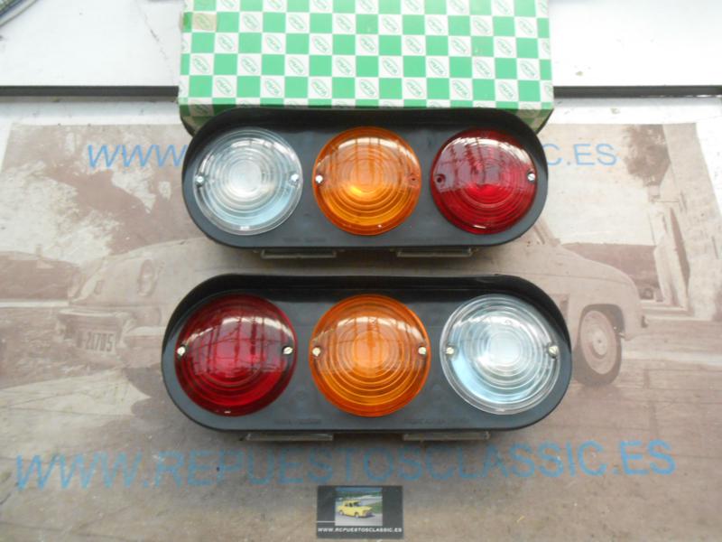 PI304 Pi4 JUEGO COMPLETO PILOTOS TRASEROS CAMION PEGASO CON LUZ MATRICULA DERECHO/IZQUIERDO