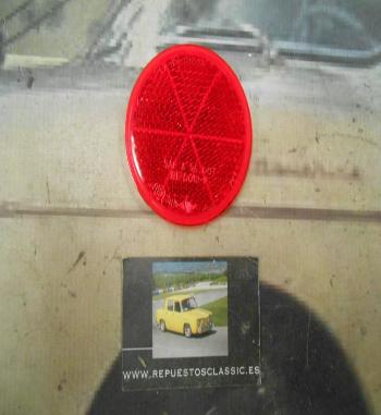 PI316 PI4 CATADIOPTRICO REDONDO CAMION AUTOBUS REMOLQUE CARAVANA TRACTOR MEDIDA 80mm ADHESIVO COLOR ROJO MARCA RINDER 704R.00