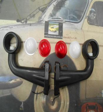 PI319 PI4 JUEGO LUCES GALIBO BRAZO LATERAL CAMION TRAILER REMOLQUE COLOR BLANCO-ROJO Hella 2XS950071031