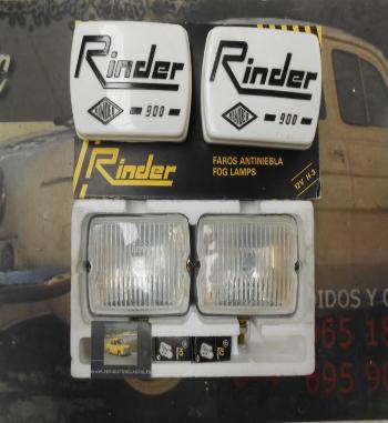 PI325 PI4 JUEGO FAROS ANTINIEBLA COLOR BLANCO RINDER 900 CON TAPADERAS MEDIDA 158x110mm