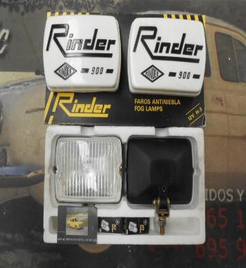 PI325 PI4 JUEGO FAROS ANTINIEBLA COLOR BLANCO RINDER 900 CON TAPADERAS MEDIDA 158x110mm