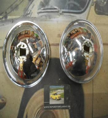 PI331 PI4 JUEGO FAROS REDONDOS RINDER 9635 OPTICA 457 H3 MEDIDA 140mm