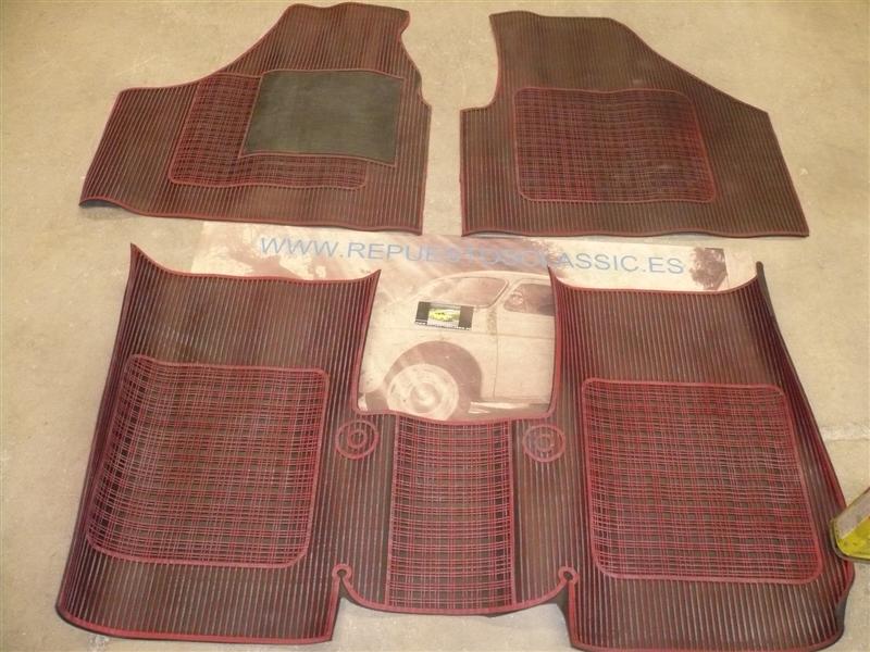 ALF16 ALFOMBRAS RENAULT 12 SUPER, TL, TS  ROJO NEGRO 3 PIEZAS