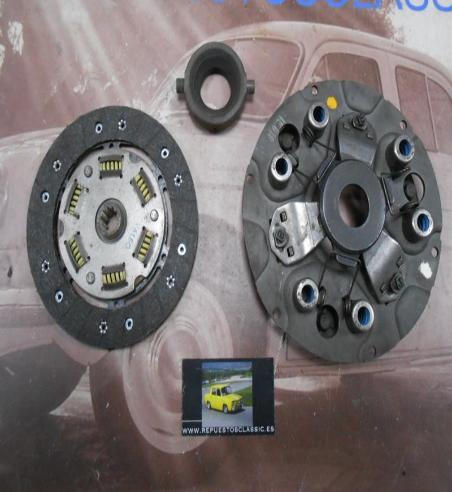 KE76 KIT EMBRAGUE 6 MUELLES RENAULT 4CV, DAUPHINE, GORDINI,  8 PRIMERAS SERIES MEDIDA DISCO 160mm X ESTRIAS 10