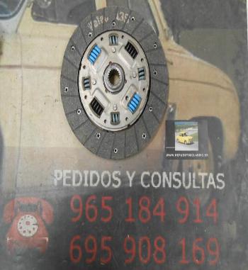 DE91 DISCO EMBRAGUE CITROEN BX, VISA, LNA, PEUGEOT 104, 205,  MEDIDA DISCO 181,5mm, ESTRIAS 20, CUBO 17,3mm REF. VALEO 692122