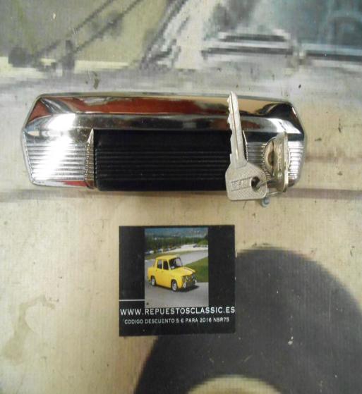 MAN160 MANETA EXTERIOR DELANTERA DERECHA SEAT 131 CROMO NEGRO