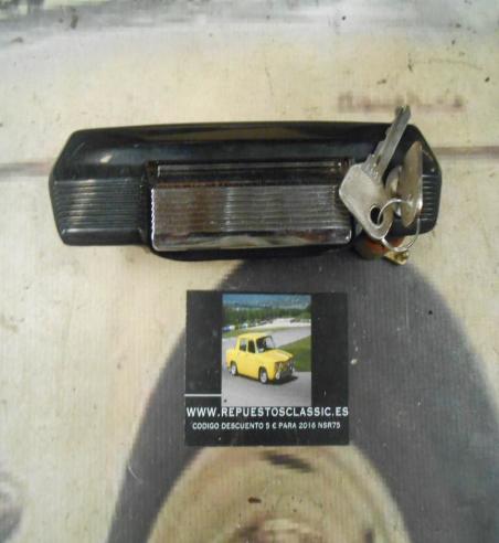 MAN166 MANETA EXTERIOR DELANTERA DERECHA SEAT 131 NEGRO CROMO