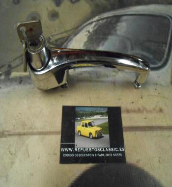 MAN258 MANETA EXTERIOR DKW MODERNA CROMO CON LLAVE