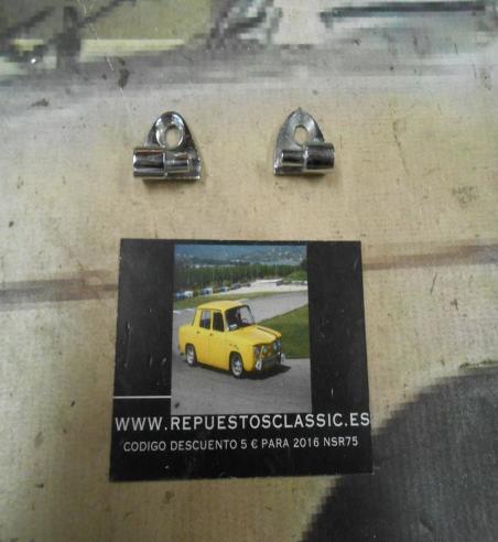 MAN348 JUEGO SOPORTE ASA TIRADORES INTERIOR PUERTA SEAT 600 METAL CROMO