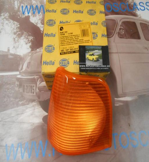 H347P4 PILOTO INTERMITENTE DELANTERO IZQUIERDO AMBAR AUDI 100 82>90,  HELLA 9EL127353011 (92381)