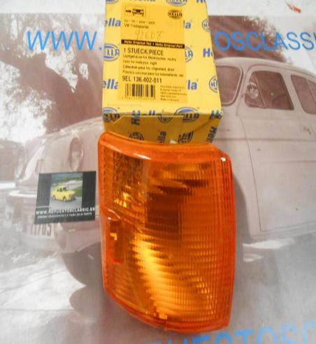 H349P4 PILOTO DELANTERO DERECHO AMBAR VOLKSWAGEN TRANSPORTER T4 90->03 ORIGINAL HELLA 9EL136402011 (92608)