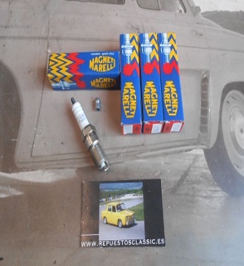 H6DC T7LCR JUEGO 4 BUJÍAS MAGNETI MARELLI RENAULT 5 ALPINE, FUEGO, ALPINE A310, 14, 18, TALBOT SAMBA, PEUGEOT 205 RALLY
