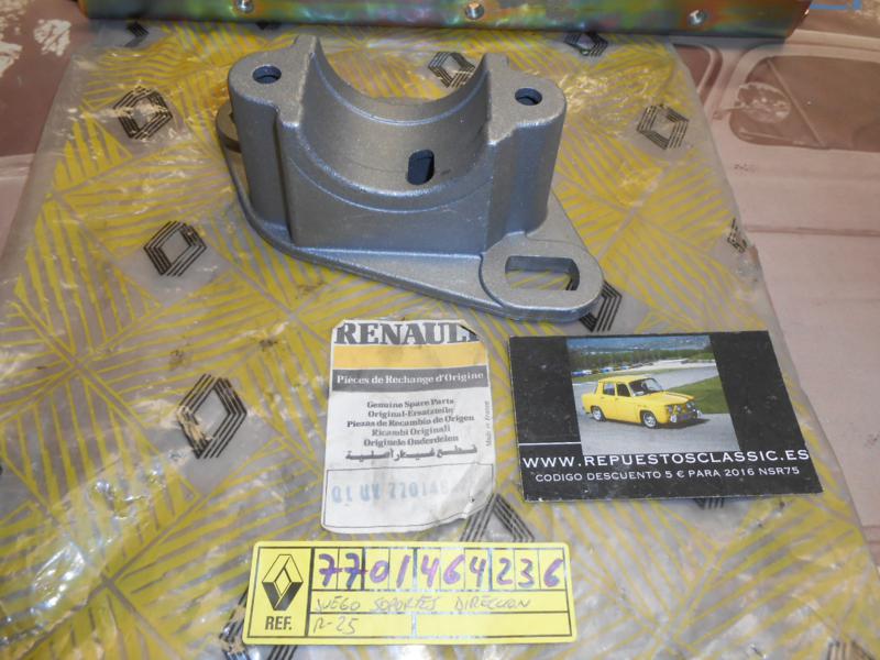 OR44 JUEGO SOPORTES CREMALLERA DIRECCION RENAULT 25 ORIGINAL RENAULT REF. 7701464236