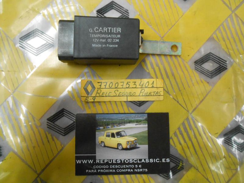 OR141 RELE SEGURO PUERTAS RENAULT 9, 11 ORIGINAL RENAULT REF. 7700753401 ( CARTIER 02334 )