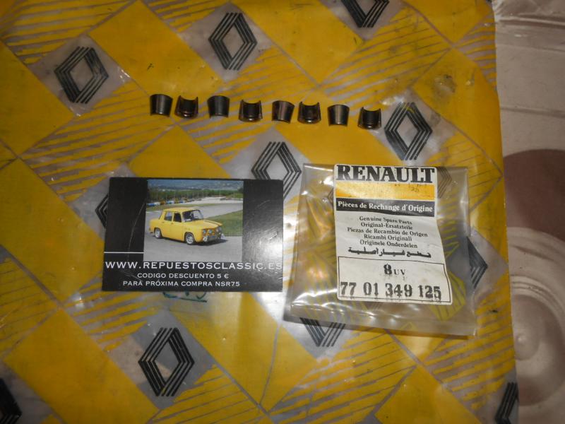 OR191 JUEGO 8 CHAVETAS VALVULAS RENAULT 14, KANGOO, CLIO, 19, 21 (F8Q, F3R, Z7U, Z6W, Z7X) ORIGINAL RENAULT REF. 7701349125