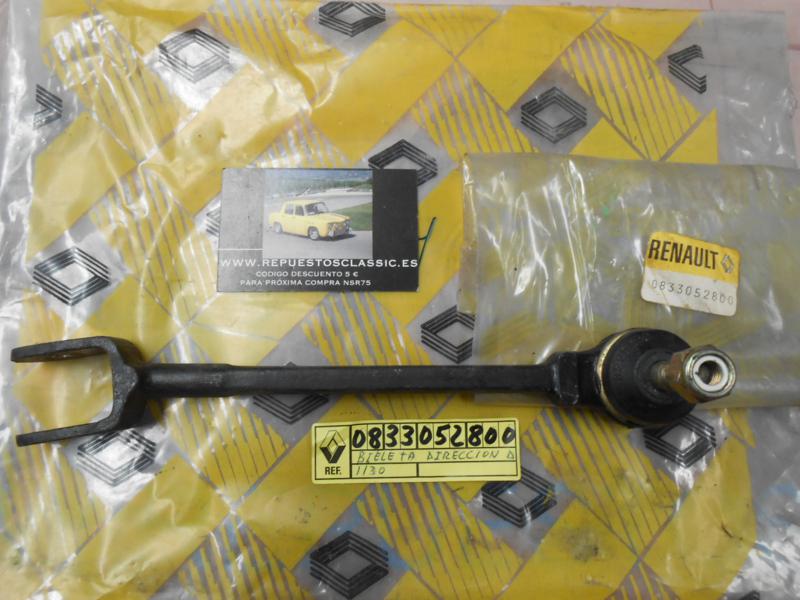 OR193 BIELETA DIRECCION DERECHA RENAULT 8, 10 ORIGINAL RENAULT REF. 0833052800