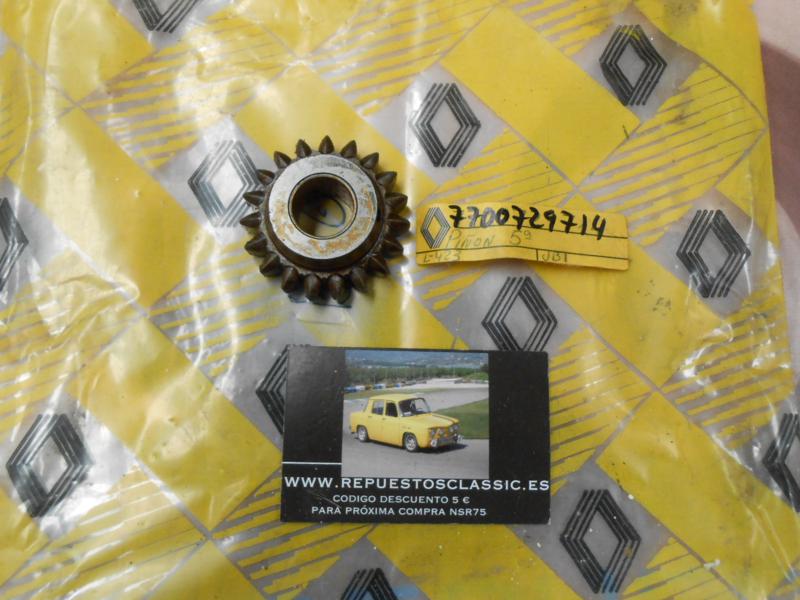 OR211 PIÑON 5ª VELOCIDAD CAJA CAMBIO JB1 RENAULT 9 1.4 (L423) ORIGINAL RENAULT REF. 7700729714 (19 DIENTES)