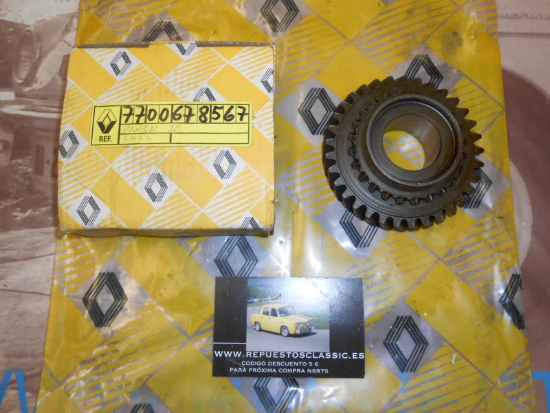 OR212 PIÑON 2ª VELOCIDAD CAJA CAMBIO RENAULT 9 1.4 (L422) ORIGINAL RENAULT REF. 7700678567 (33 DIENTES)