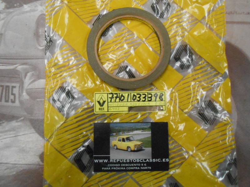 OR259 ROLLO CINTA ADHESIVA COLOR ORO 7mm RENAULT SUPERCINCO ORIGINAL RENAULT REF. 7701033398