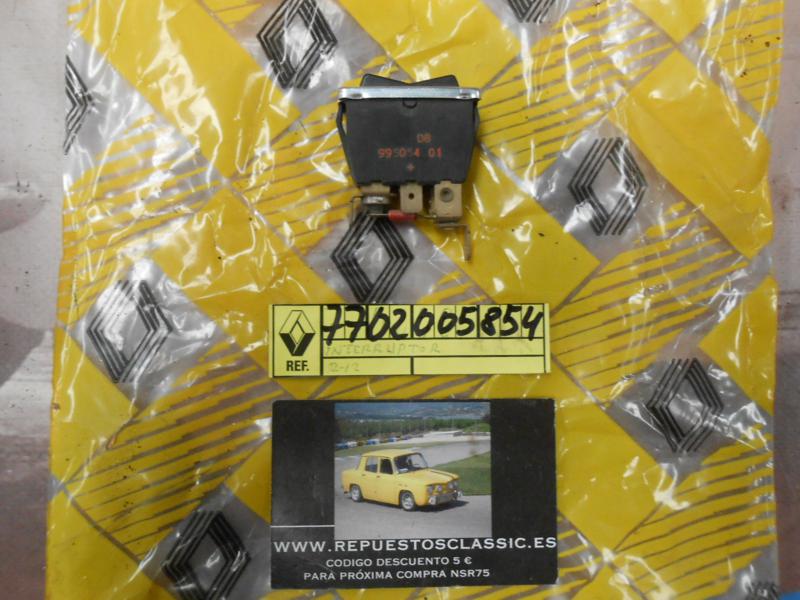 OR277 BOTON FAROS AUXILIARES ILUMINADO RENAULT 12 ORIGINAL RENAULT REF. 7702005854