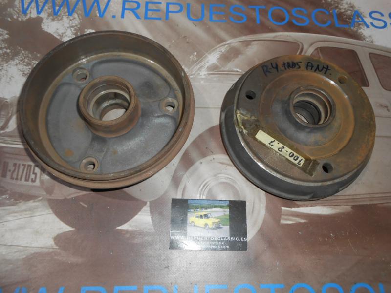 TAM05 PAREJA TAMBORES FRENO TRASERO RENAULT 4, 6 ANTIGUO 160mm