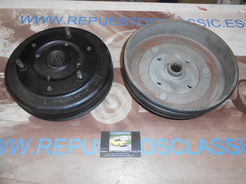 TAM13 PAREJA TAMBORES FRENO TRASERO CON BUJE RENAULT 8, 10, CARAVELLE