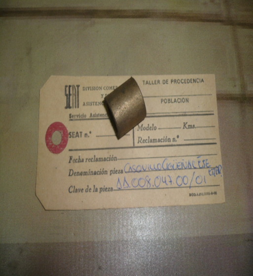 COF01 AB 00804700 CASQUILLO CIGUEÑAL EJE EMBRAGUE SEAT 1400