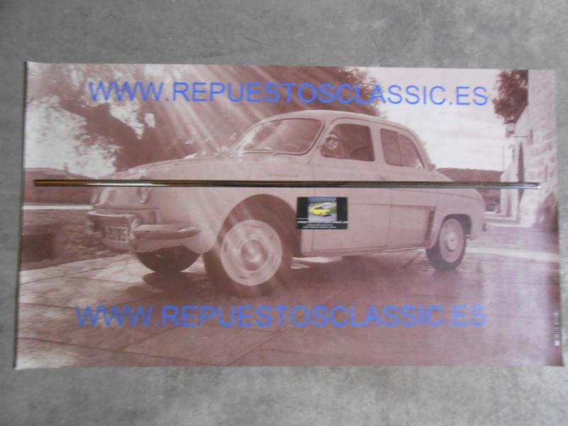 MOL69 MOLDURA METAL PUERTA TRASERA DERECHA RENAULT 12 LARGO 86 cm