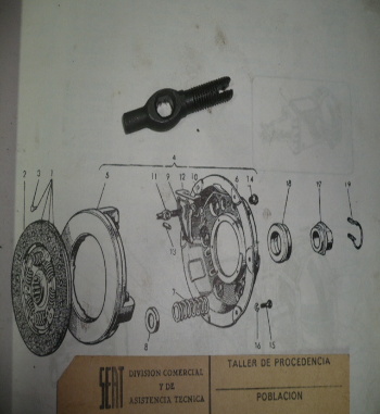 COF04 AB 12301600 SOPORTE PALANCA EMBRAGUE SEAT 1400