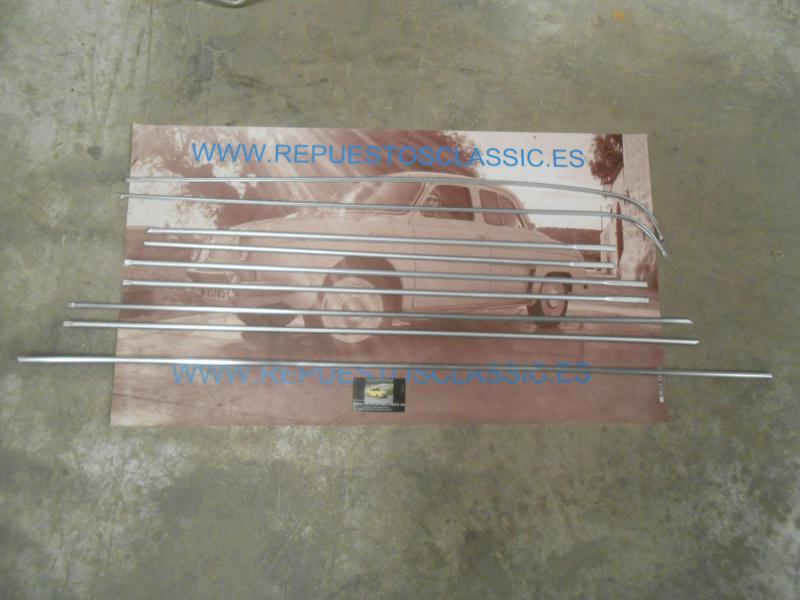 MOL70 JUEGO 9 MOLDURAS CINTURA SIMCA 1200 PRIMERA SERIE
