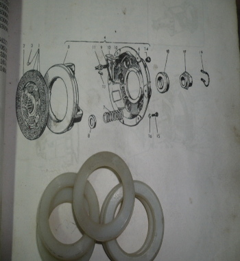 COF04 AB 12504600 KIT CAZOLETAS MUELLE EMBRAGUE SEAT 1400 (5 PIEZAS)