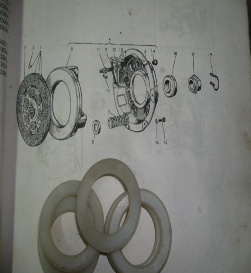 COF04 AB 12504600 KIT CAZOLETAS MUELLE EMBRAGUE SEAT 1400 (5 PIEZAS)