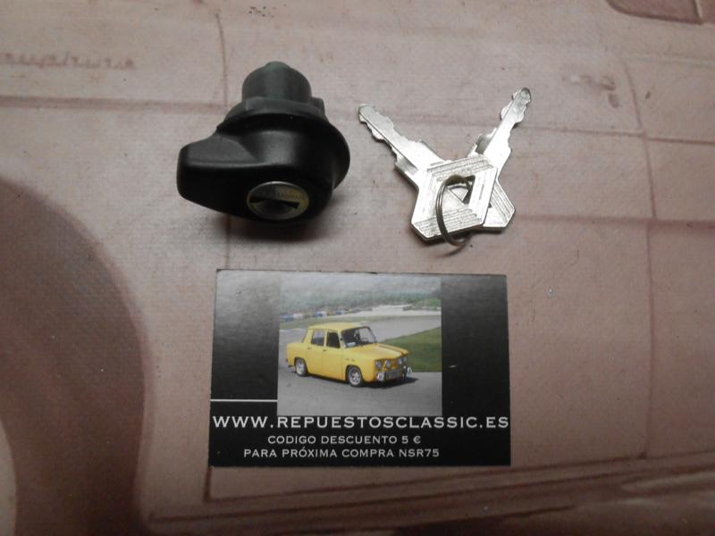 CM31 CERRADURA MALETERO CON 2 LLAVES RENAULT 9 , 14 , 18 COLOR NEGRO