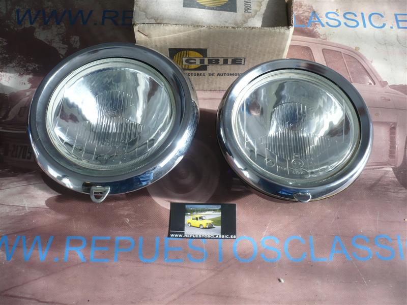 IRE31 JUEGO COMPLETO FAROS RENAULT 8 DERECHA O IZQUIERDA ORIGINAL CIBIÉ