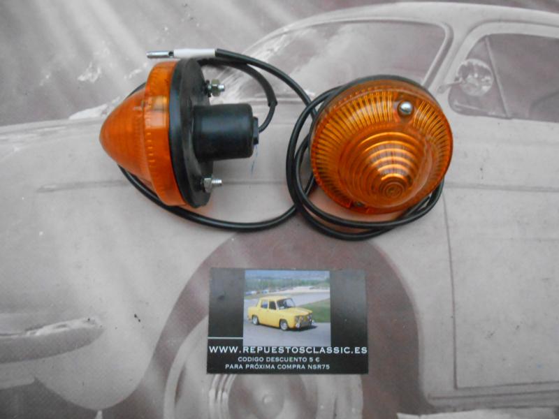 IC05 PAREJA PILOTOS AMBAR INTERMITENTES DELANTEROS O TRASEROS CITROEN 2CV, AK, AKS, MEHARI GEMO D15 20117